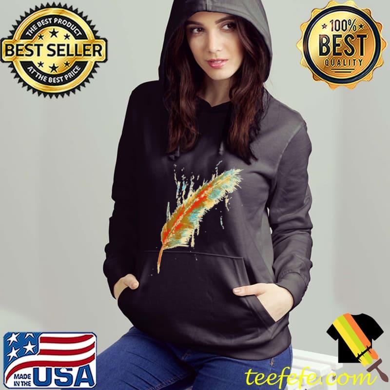 Top colorful Feather Native Shirt Top colorful Feather Native Shirt