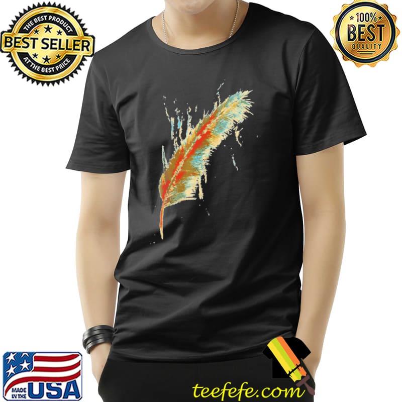 Top colorful Feather Native Shirt Unisex Top colorful Feather Native Shirt Unisex