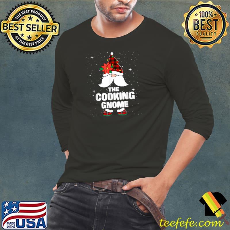 Top cooking Gnome Buffalo Plaid Matching Family Christmas Pajama T-Shirt