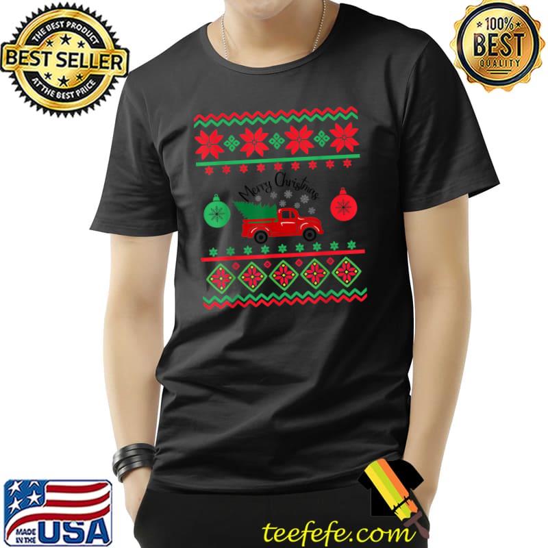 Top Cute Christmas Truck Ugly Christmas T-Shirt Unisex Top Cute Christmas Truck Ugly Christmas T-Shirt Unisex