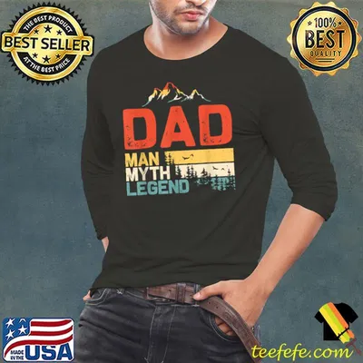 Top Dad Myth Legend Tee Man Retro Sunset T-shirt