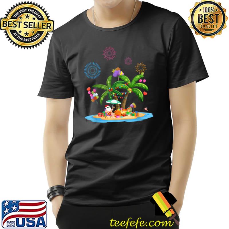 Top Decorated Christmas Palm Tree Tropical Xmas Coconut Lights T Shirt Unisex Top Decorated Christmas Palm Tree Tropical Xmas Coconut Lights T Shirt Unisex