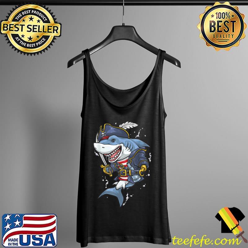 Top Halloween Pirate Shark T Shirt Tank Top Top Halloween Pirate Shark T Shirt Tank Top
