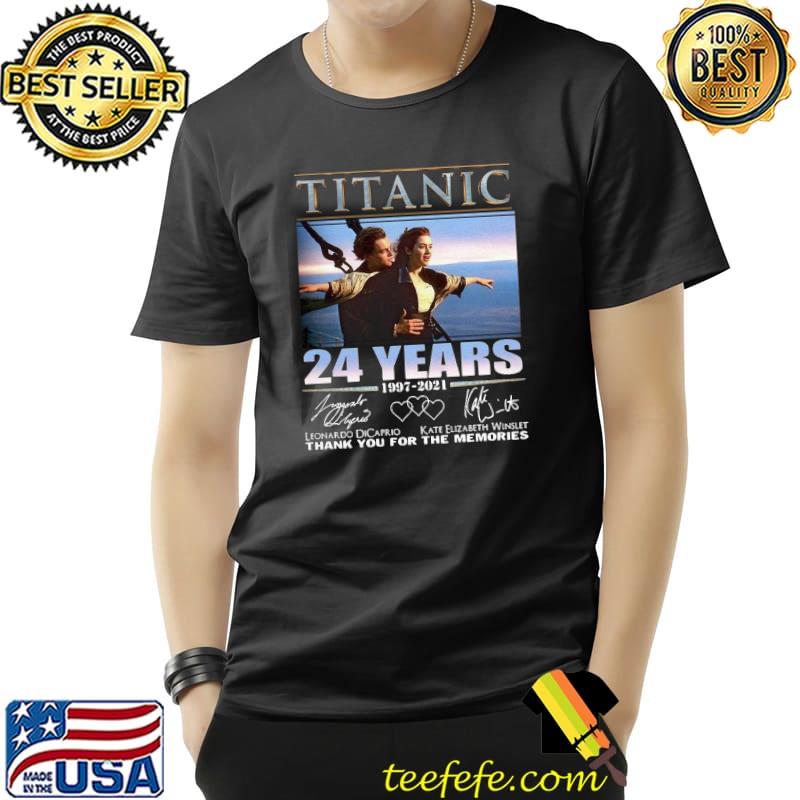 Top Hot Titanic 24 Years 1997 2021 Thank You For The Memories Signatures Shirt Unisex Top Hot Titanic 24 Years 1997 2021 Thank You For The Memories Signatures Shirt Unisex