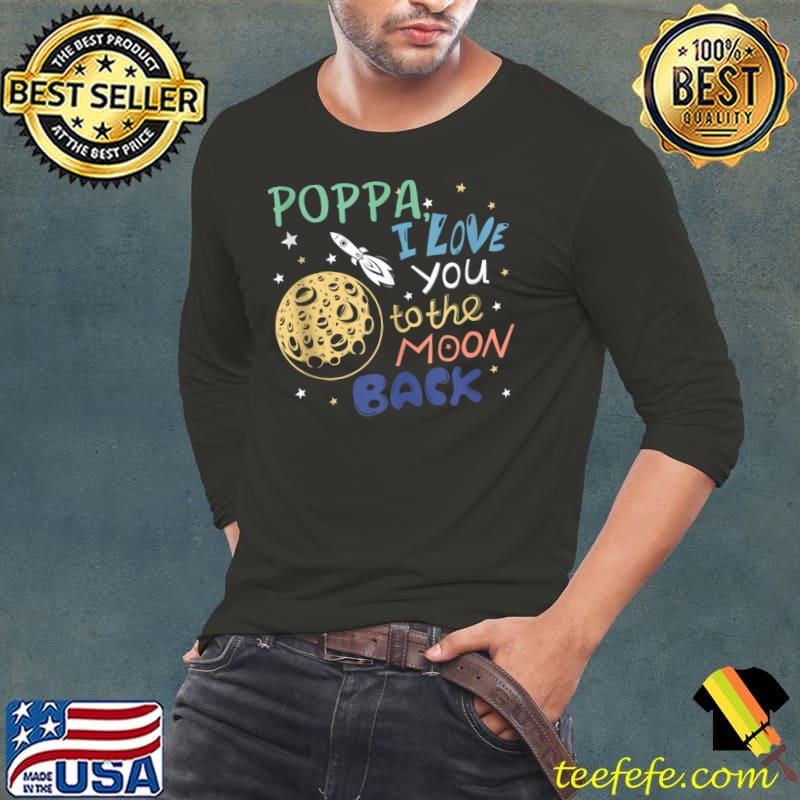 Top I Love To Them The Moon Back Grandpa T- Long Sleeve Tee Top I Love To Them The Moon Back Grandpa T- Long Sleeve Tee