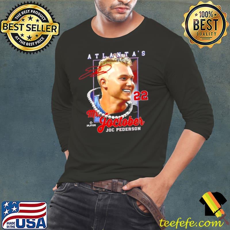Top joc Pedersons Atlanta Braves Legendary Pearl shirt