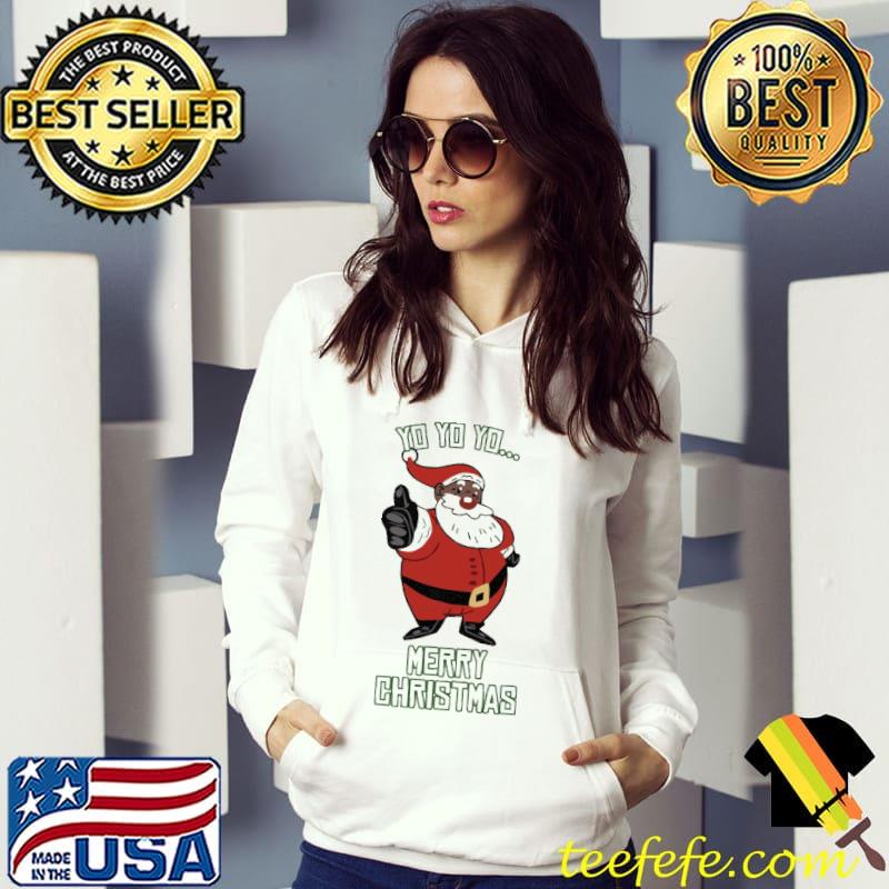 Top jolly Black Santa Claus Merry Christmas Shirt Top jolly Black Santa Claus Merry Christmas Shirt