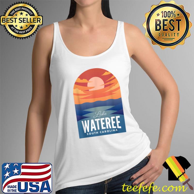 Top Lake Wateree SC Retro Sunset T-Shirt Tank Top Top Lake Wateree SC Retro Sunset T-Shirt Tank Top