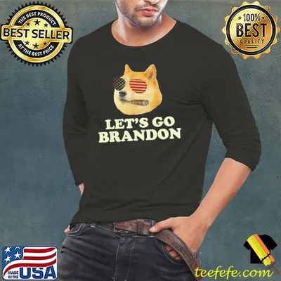 Top lets Go Brandon US Flag Funny Dog Glasses T-Shirt
