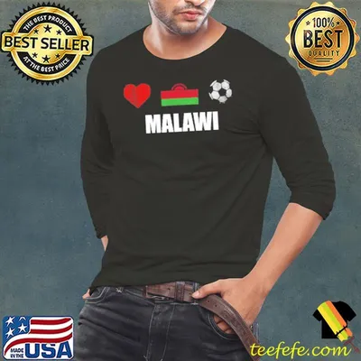 Top malawi Soccer Jersey Heart Flag Ball Shirt