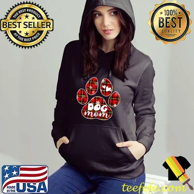 Top Merry Christmas Buffalo Plaid Shirt Dog Mom Dog Paws T Shirt