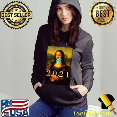 Top Monalisa With Face Mask Vaccination 2021 Shirt