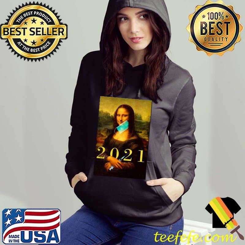 Top Monalisa With Face Mask Vaccination 2021 Shirt Top Monalisa With Face Mask Vaccination 2021 Shirt