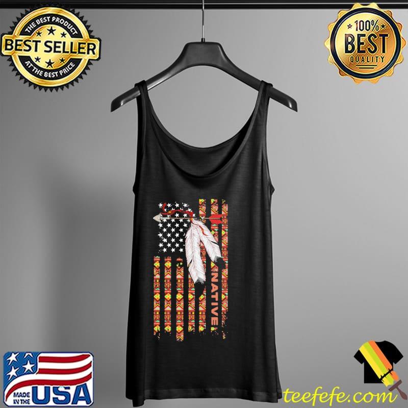 Top native American Flag Feathers Shirt Tank Top Top native American Flag Feathers Shirt Tank Top