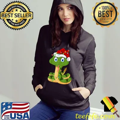 Top Rattlesnake Lover Xmas Santa Hat Rattlesnake Christmas T-Shirt