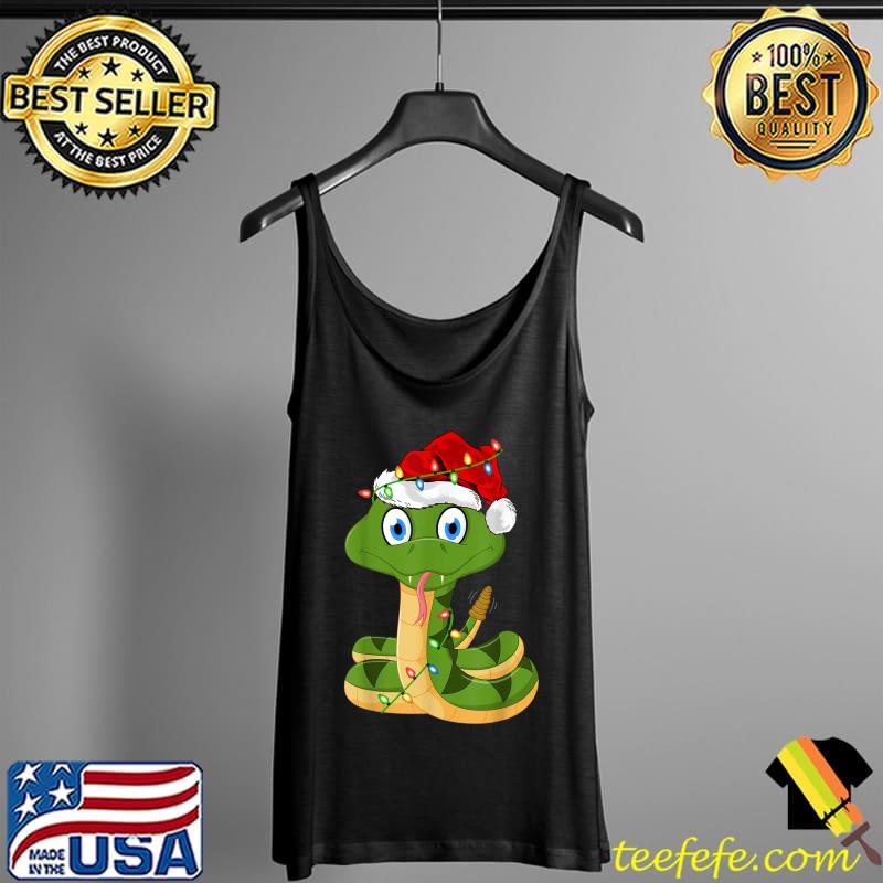 Top Rattlesnake Lover Xmas Santa Hat Rattlesnake Christmas T-Shirt Tank Top Top Rattlesnake Lover Xmas Santa Hat Rattlesnake Christmas T-Shirt Tank Top