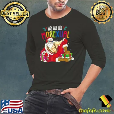 Top Santa Claus ho ho ho mosecual Christmas shirt