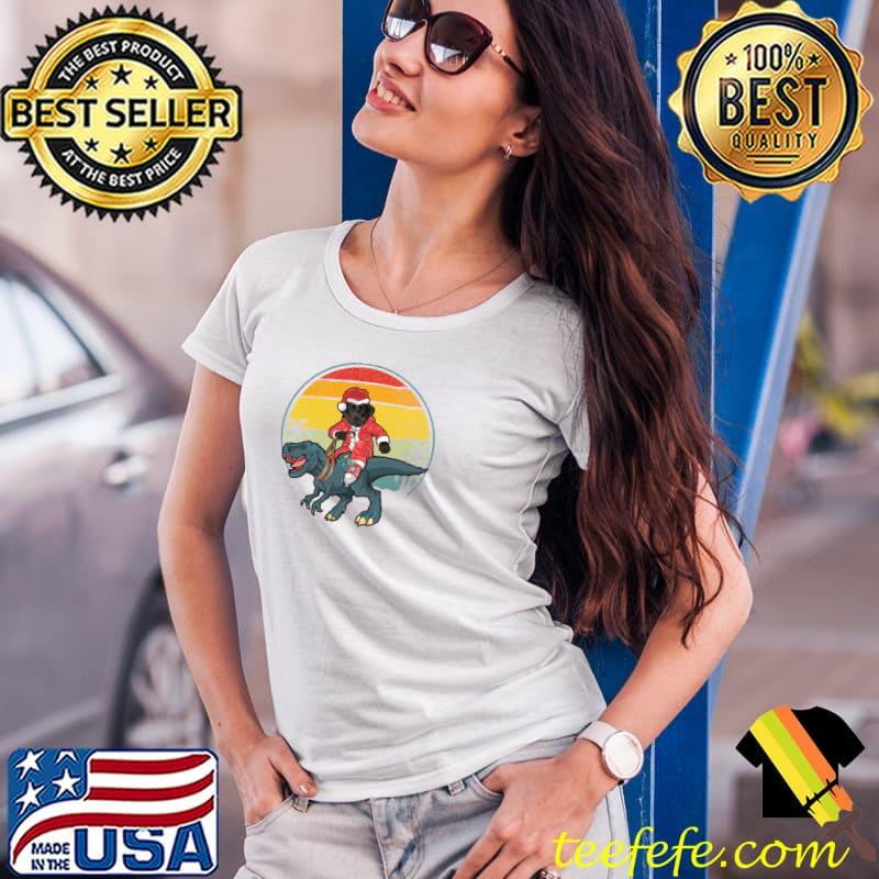 Top santa labrador retriever Riding Dinosaur T rex Christmas vintage T-Shirt Ladies Tee Top santa labrador retriever Riding Dinosaur T rex Christmas vintage T-Shirt Ladies Tee