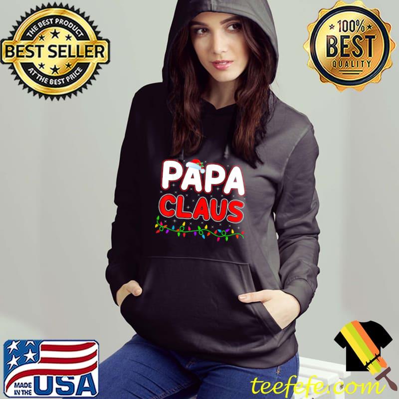 Top santa Xmas Lighting Family Matching Papa Claus Christmas T-Shirt