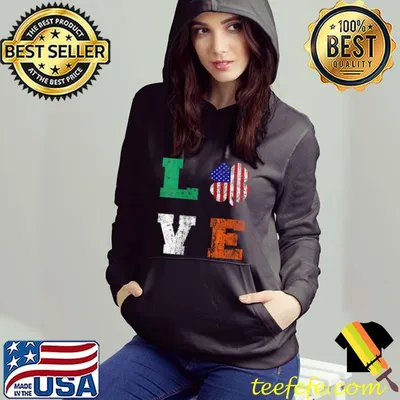 Top St. Patrick's Day Shamrock USA Irish American Flag Ireland T-shirt