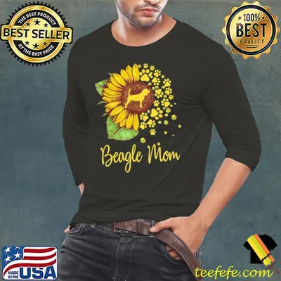 Top sunflower Beagle Mom shirt