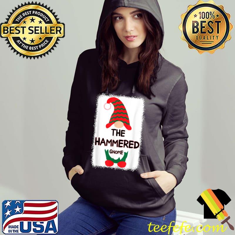 Top The Hammered Gnome Matching Family Xmas Pajamas Bleached T Shirt