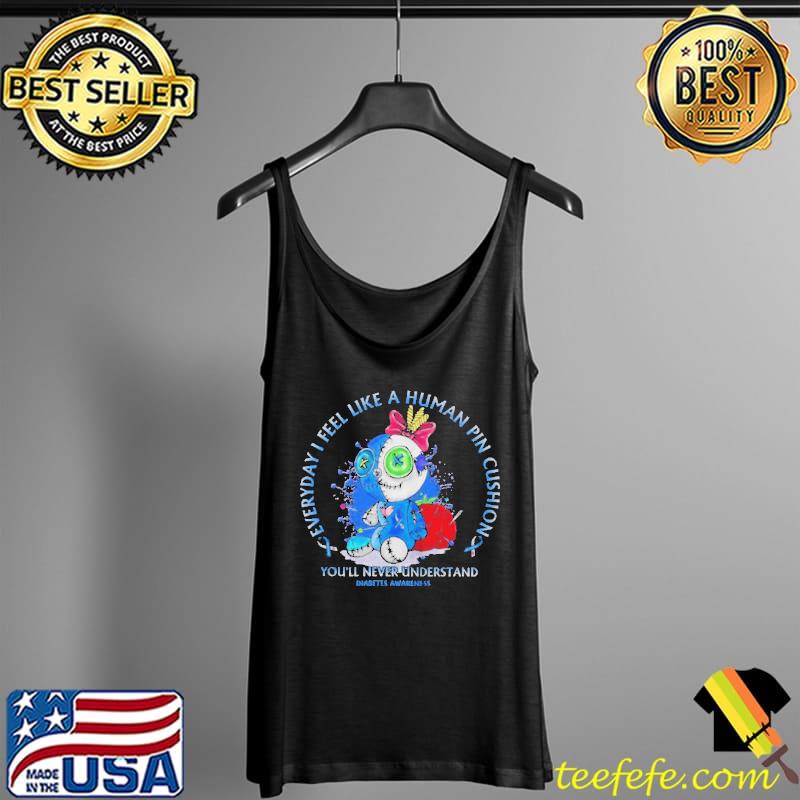 Top Voodoo doll everyday I feel like a human pincushion you'll never understand diabetes awareness Tank Top Top Voodoo doll everyday I feel like a human pincushion you'll never understand diabetes awareness Tank Top