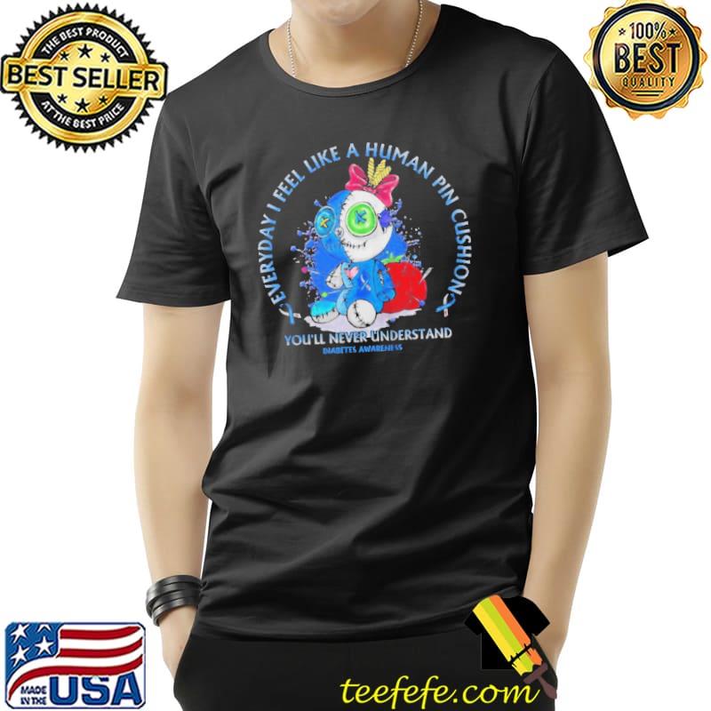 Top Voodoo doll everyday I feel like a human pincushion you'll never understand diabetes awareness Unisex Top Voodoo doll everyday I feel like a human pincushion you'll never understand diabetes awareness Unisex