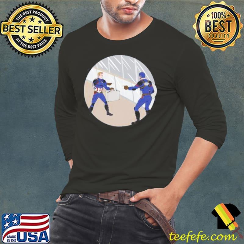 Two Captain American Shirt Long Sleeve Tee Two Captain American Shirt Long Sleeve Tee