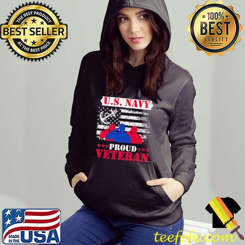 U.S NAVY PROUD VETERAN American Flag shirt