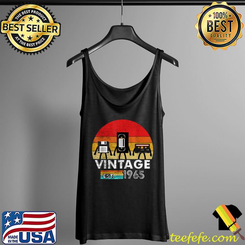 Vintage 1965 Floppy Disk VHS Cassette Tape 80s 90s birthday T Shirt Tank Top Vintage 1965 Floppy Disk VHS Cassette Tape 80s 90s birthday T Shirt Tank Top