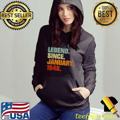 Vintage 74th Birthday Legend Since January 1948 Shirt