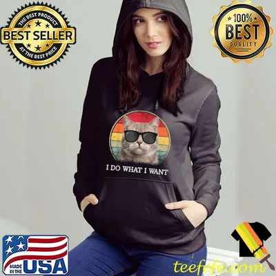 Vintage Retro Cat Lovers Funny Cat I Do What I Want Cat T Shirt