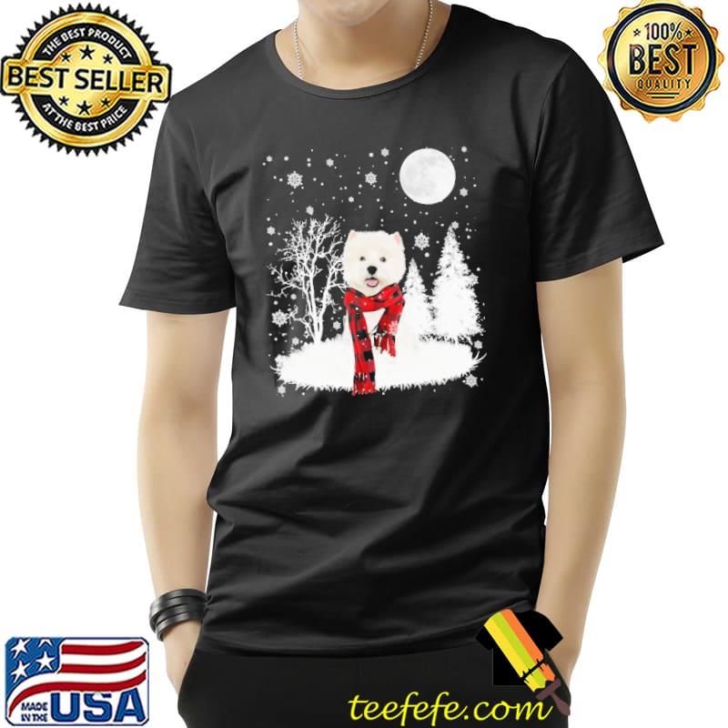 West Highland White Dog Snowy Night Christmas Shirt Unisex West Highland White Dog Snowy Night Christmas Shirt Unisex