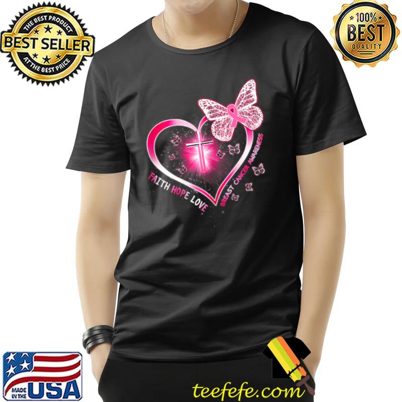 Womens Breast Cancer Awareness Heart Cross Butterfly Gift Survivor T Shirt Unisex Womens Breast Cancer Awareness Heart Cross Butterfly Gift Survivor T Shirt Unisex