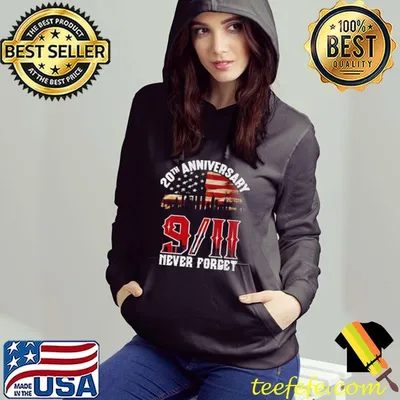 20th Anniversary 911 Never Forget American Flag Shirt