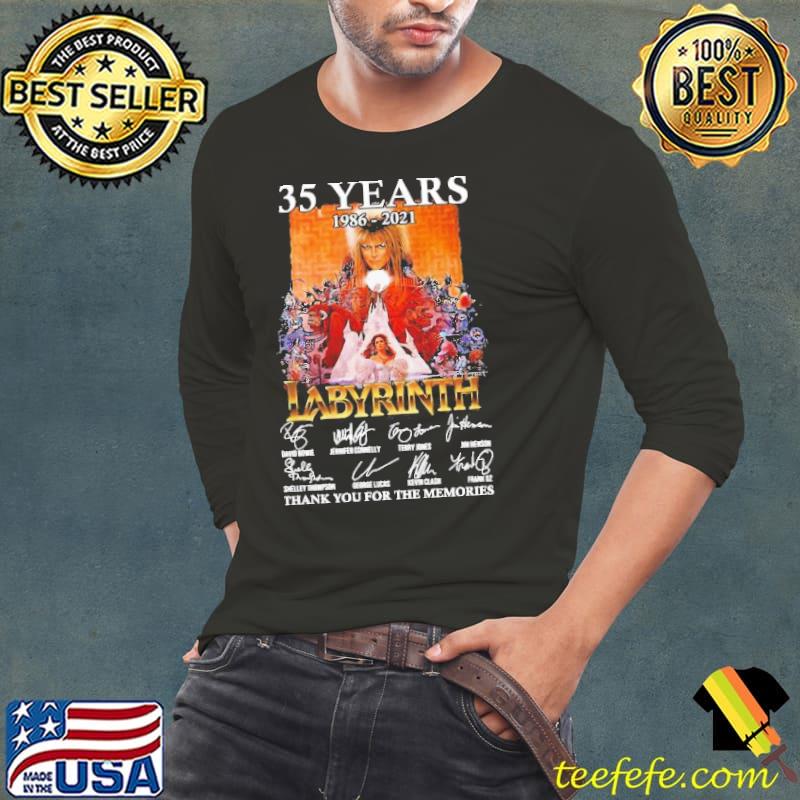 35 years 1986-2021 Labyrinth thank you for the memories signatures Long Sleeve Tee 35 years 1986-2021 Labyrinth thank you for the memories signatures Long Sleeve Tee