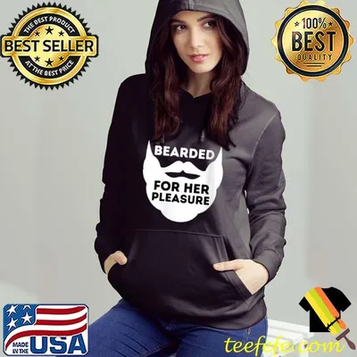 Awesome Bearded For Her Pleasure - Funny Beard Lover & Facial Hair T-Shirt