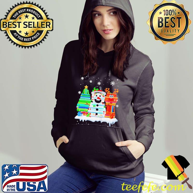 Awesome book merry christmas librarian shirt