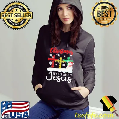 Awesome Christmas It’s All About Jesus Plaid Cross Snowman Shirt