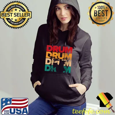 Awesome Drum Retro Graphic Drumset Drumming Musician Rock Band T-shirt