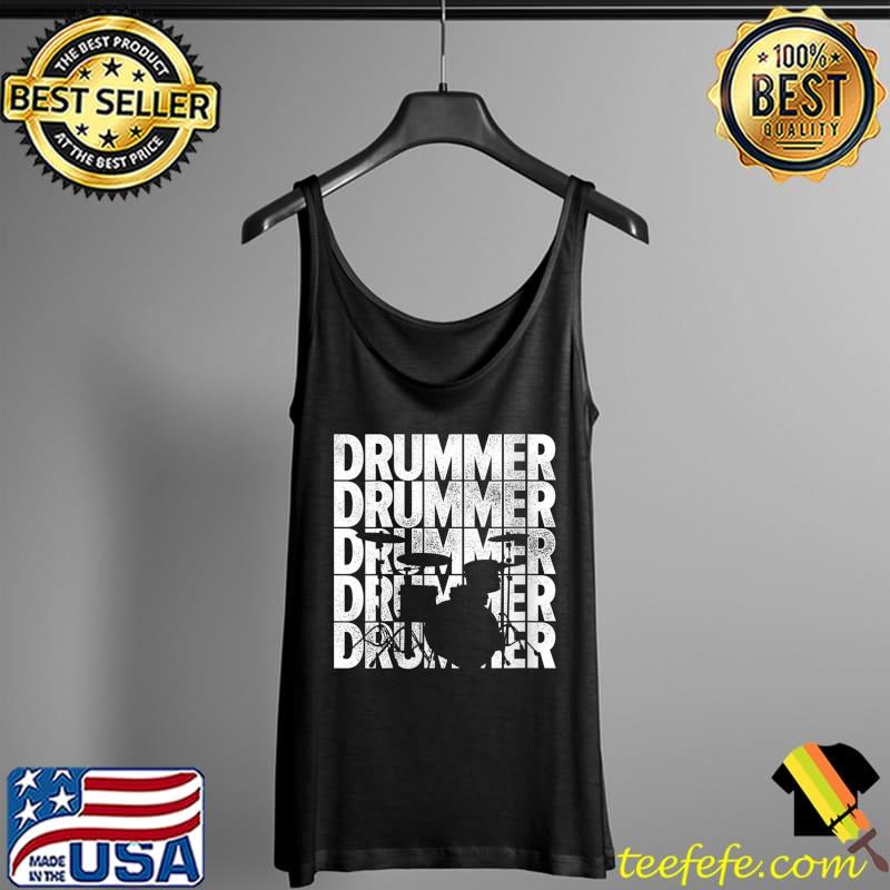 Awesome Drummer Retro Graphic Drumset Musician Rock Band T- Tank Top Awesome Drummer Retro Graphic Drumset Musician Rock Band T- Tank Top