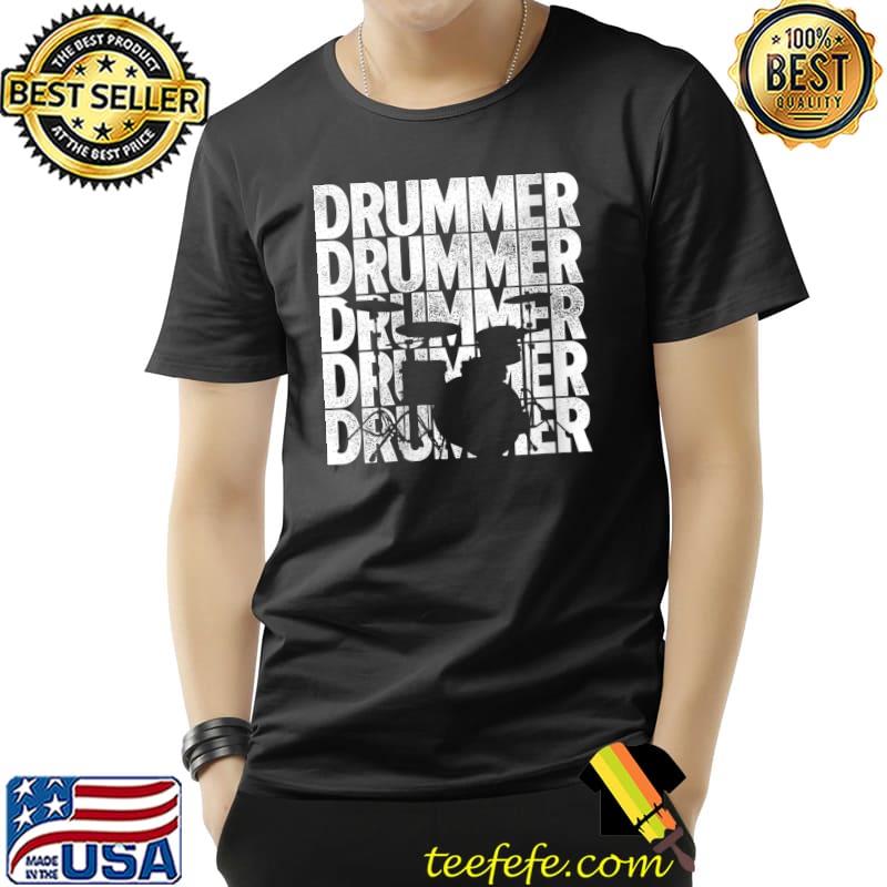 Awesome Drummer Retro Graphic Drumset Musician Rock Band T- Unisex Awesome Drummer Retro Graphic Drumset Musician Rock Band T- Unisex