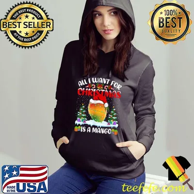 Awesome Funny Santa Hat All I Want For Christmas Is A Mango T Shirt