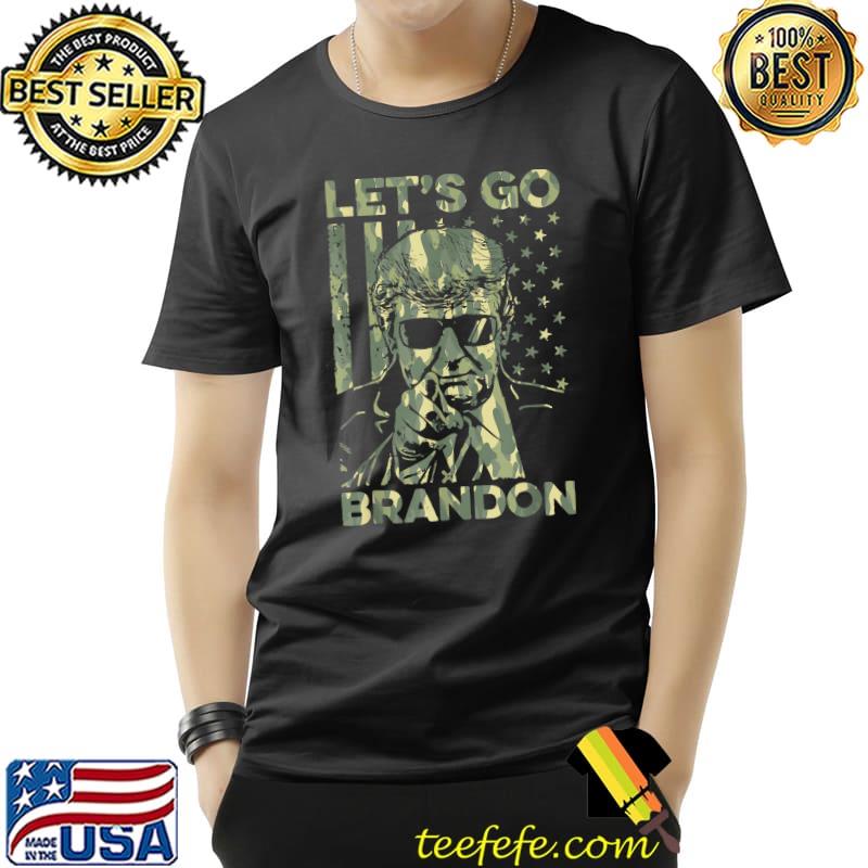 Awesome Lets Go Brandon Trump And Camouflage America Flag Anti Biden T-Shirt Unisex Awesome Lets Go Brandon Trump And Camouflage America Flag Anti Biden T-Shirt Unisex