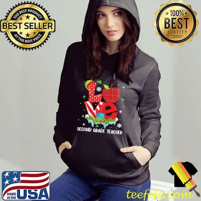 Awesome Love 2nd Grade Teacher Student Pajama Christmas Holiday Shirt