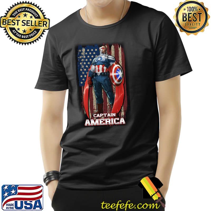 Awesome Marvel Captain America Flag Shirt Unisex Awesome Marvel Captain America Flag Shirt Unisex