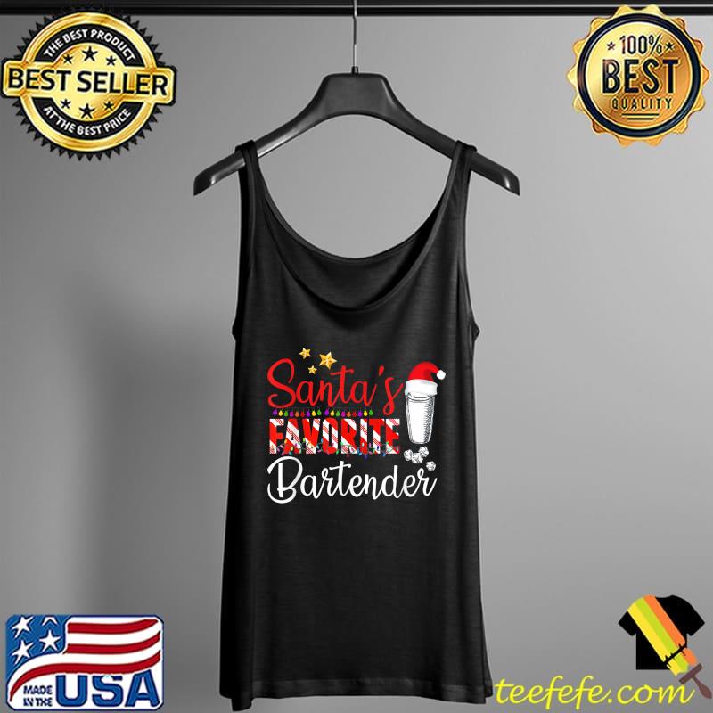 Awesome Santa S Favorite Bartender Santa Christmas Hat In Snow T-Shirt Tank Top Awesome Santa S Favorite Bartender Santa Christmas Hat In Snow T-Shirt Tank Top