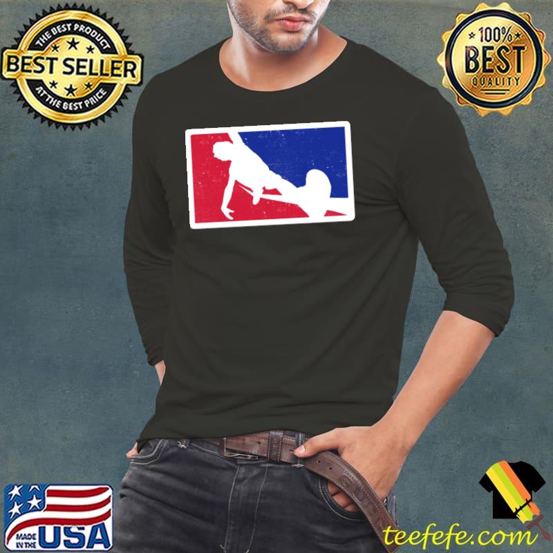 Awesome Slackline in American Sport League Style T- Long Sleeve Tee Awesome Slackline in American Sport League Style T- Long Sleeve Tee