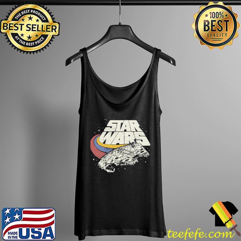 Awesome Star Wars Falcon Ship Three Stripes Graphic Retro Vintage Shirt Tank Top Awesome Star Wars Falcon Ship Three Stripes Graphic Retro Vintage Shirt Tank Top